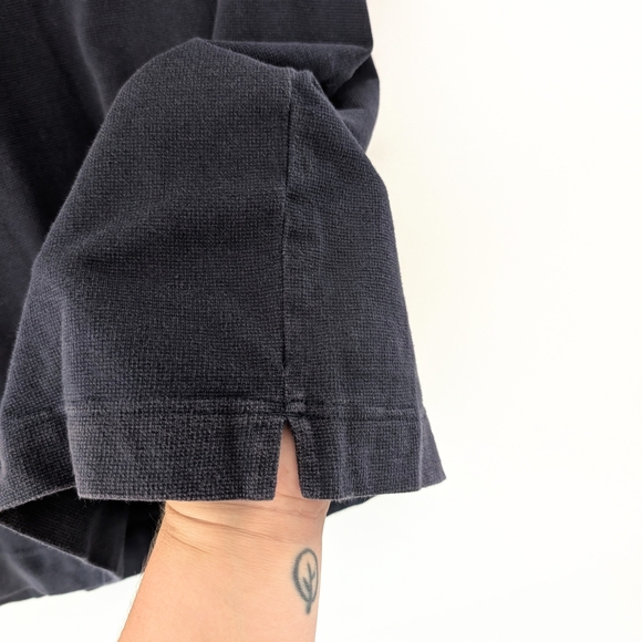 Tommy Hilfiger Women's Navy Polo with Light Blue Trim ~ Size Medium - Picture 6 of 8